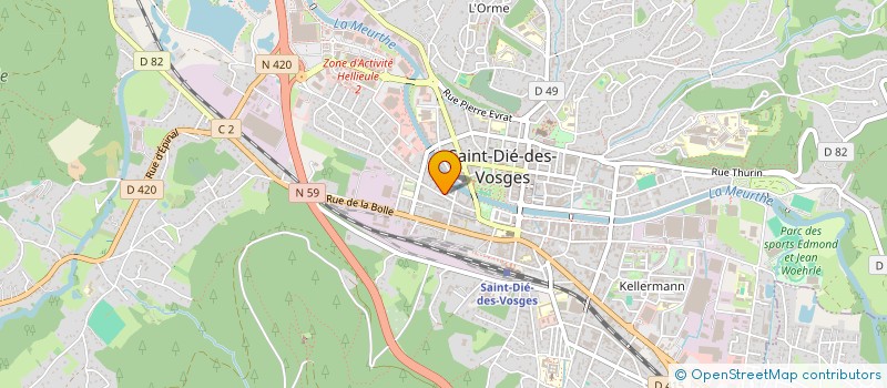 localisation de l'entreprise MADAME LUCIE MAGET à SAINT-DIE-DES-VOSGES