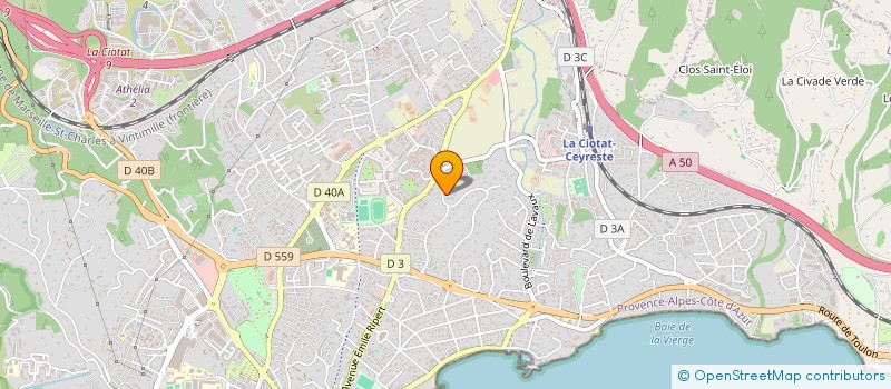 localisation de l'entreprise MADAME LUCIE MILHAUD  LA CIOTAT