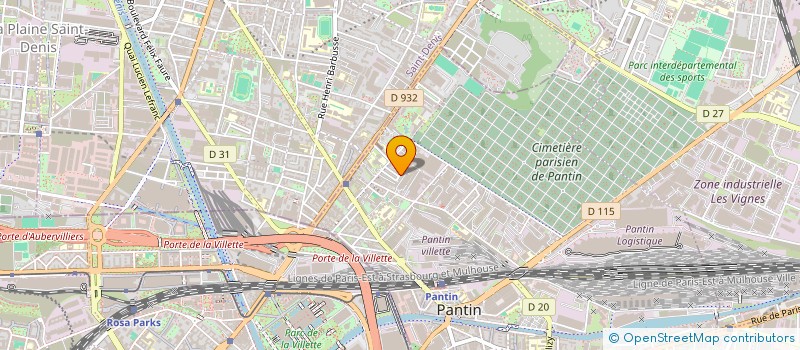 localisation de l'entreprise MADAME LUCIE MONGES  PANTIN