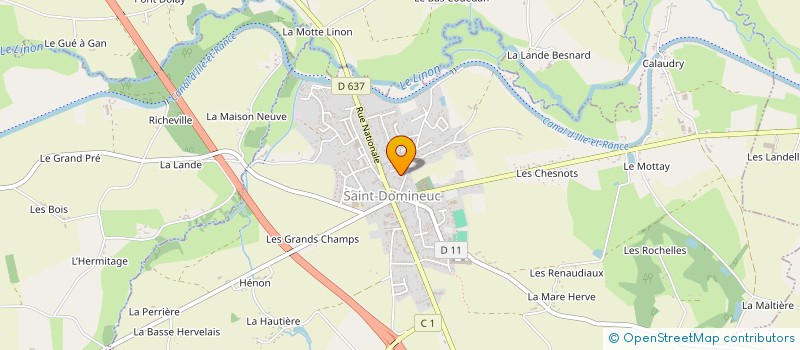 localisation de l'entreprise MADAME LUCIE MONNIER  SAINT-DOMINEUC