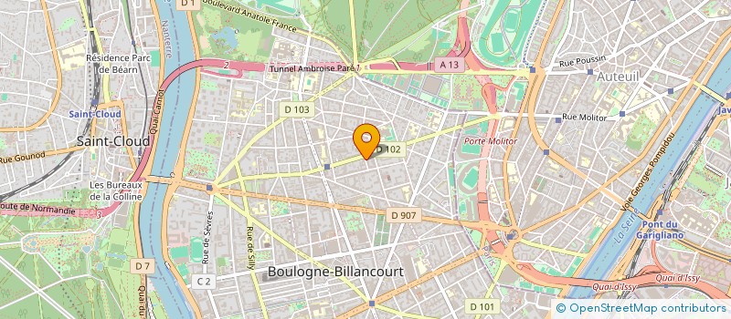 localisation de l'entreprise MADAME LUCIE PELLETIER à BOULOGNE-BILLANCOURT