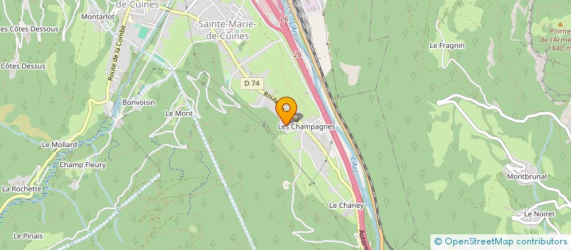 localisation de l'entreprise MADAME LUCIE PERINET  SAINTE-MARIE-DE-CUINES