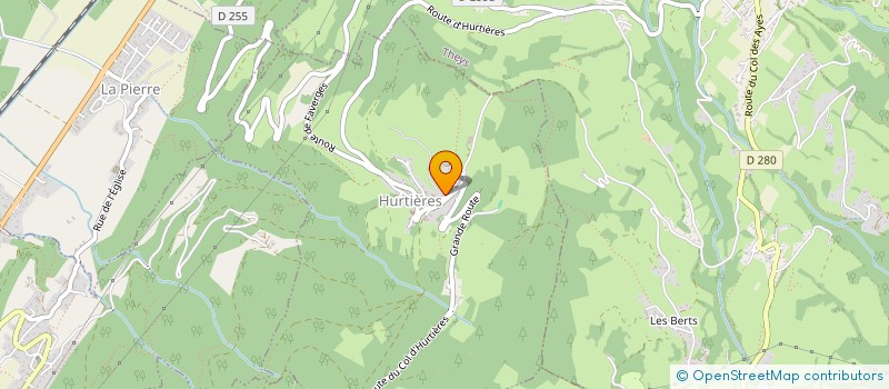 localisation de l'entreprise MADAME LUCIE PERRET  HURTIERES