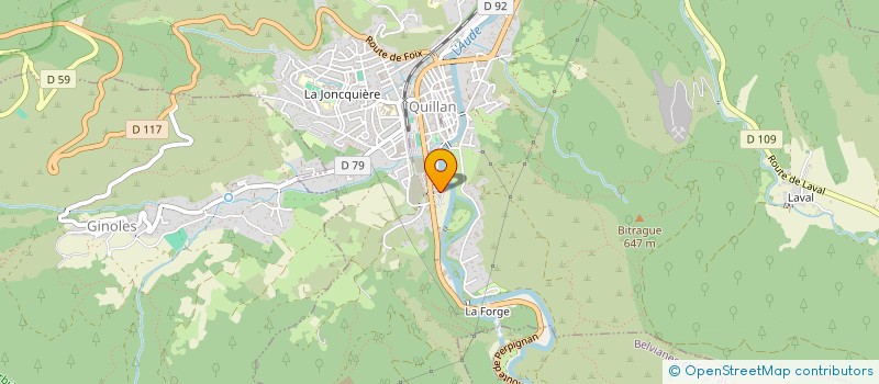 localisation de l'entreprise MADAME LUCIE PICCICELLI  QUILLAN