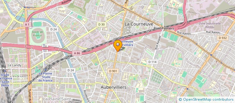 localisation de l'entreprise MADAME LUCIE PINDAT à LA COURNEUVE