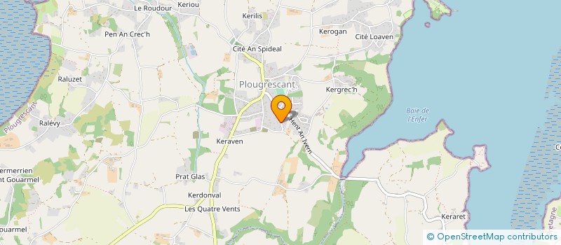 localisation de l'entreprise MADAME LUCIE PLESSIS  PLOUGRESCANT