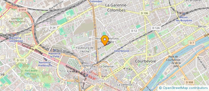 localisation de l'entreprise MADAME LUCIE QUESNEL  COURBEVOIE