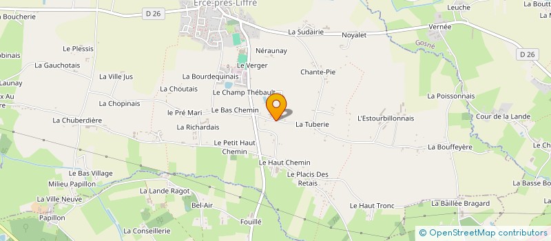 localisation de l'entreprise MADAME LUCIE QUEZIN à ERCE-PRES-LIFFRE