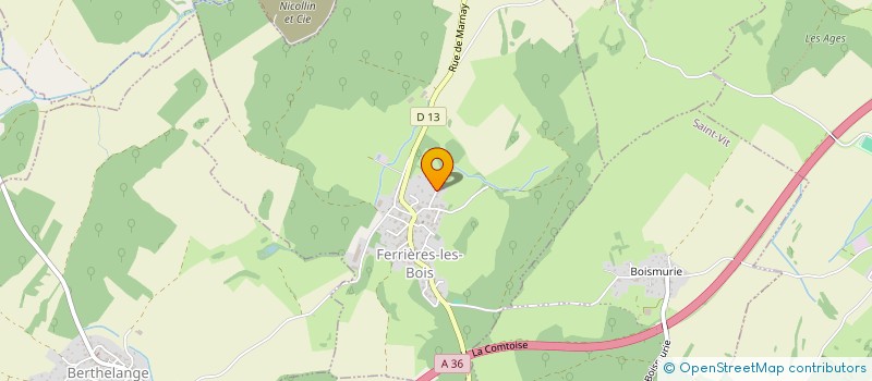 localisation de l'entreprise MADAME LUCIE RACINE  FERRIERES-LES-BOIS