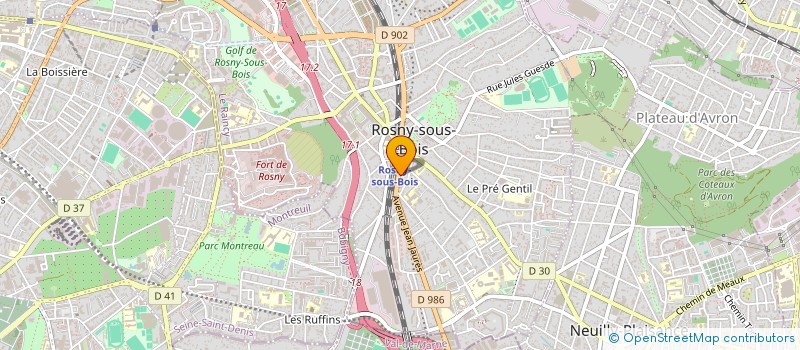 localisation de l'entreprise MADAME LUCIE REBILLARD à ROSNY-SOUS-BOIS