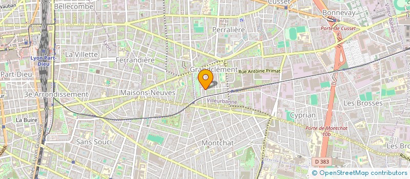 localisation de l'entreprise MADAME LUCIE RIOTHON PANNETRAT à VILLEURBANNE