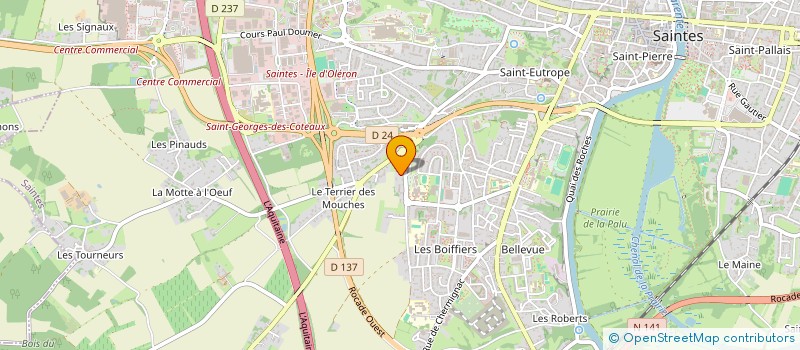 localisation de l'entreprise MADAME LUCIE ROUDIER  SAINTES