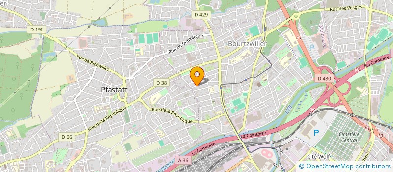 localisation de l'entreprise MADAME LUCIE THALINGER  MULHOUSE