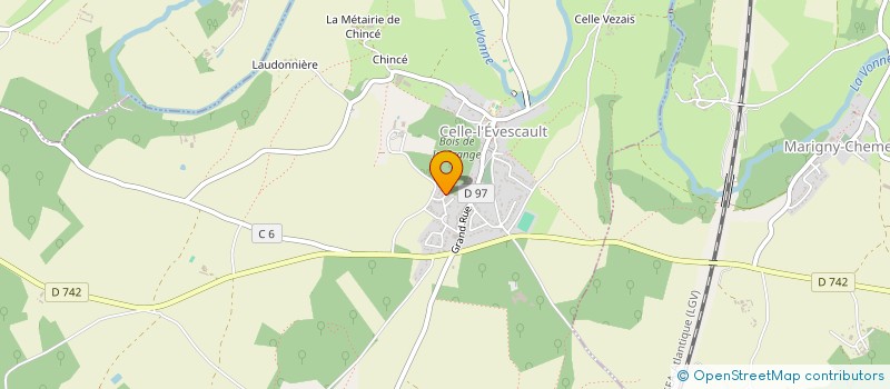localisation de l'entreprise MADAME LUCIE YONNET à CELLE-LEVESCAULT