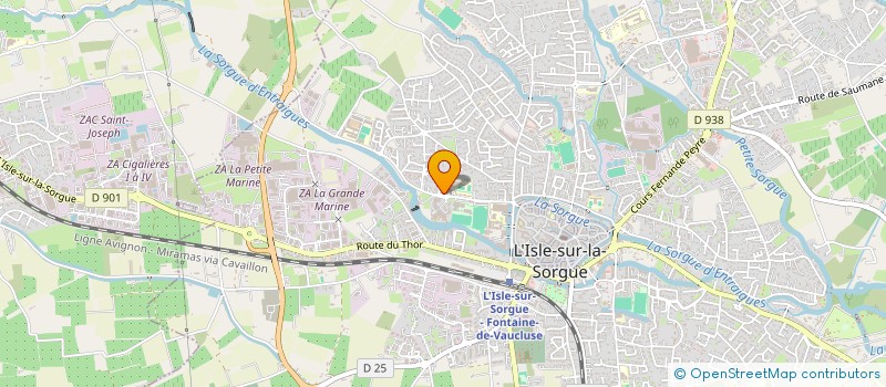 localisation de l'entreprise MADAME LUCIENNE CLAUSTRES à L'ISLE-SUR-LA-SORGUE