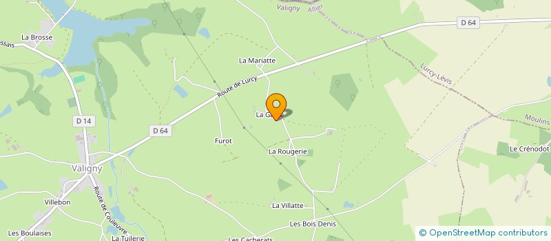 localisation de l'entreprise MADAME LUCIENNE DESCLOUX  VALIGNY