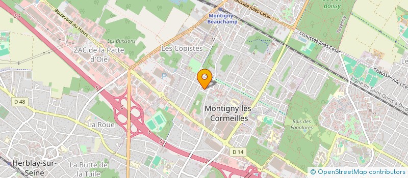 localisation de l'entreprise MADAME LUCIENNE KINDOMBE  MONTIGNY-LES-CORMEILLES