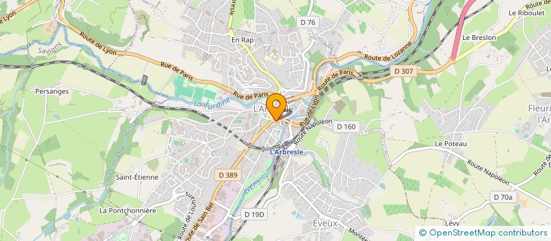 localisation de l'entreprise MADAME LUCIENNE MASSOT  L'ARBRESLE