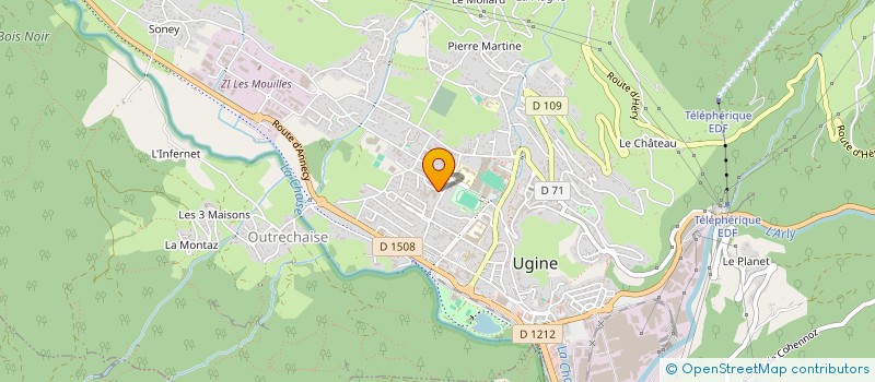 localisation de l'entreprise MADAME LUCIENNE MUNIER-RICHARD  UGINE