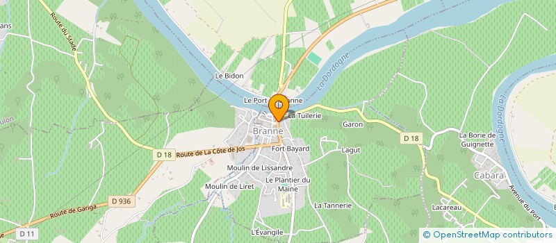 localisation de l'entreprise MADAME LUCIENNE PAVAN  BRANNE