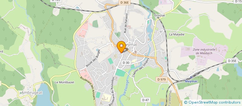 localisation de l'entreprise MADAME LUCIENNE ROUDEIX  MEYMAC