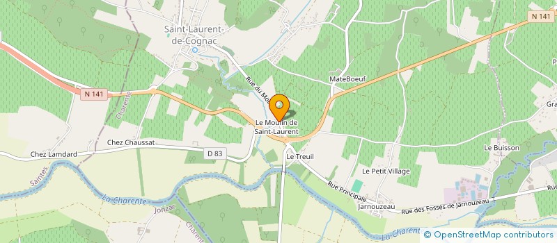 localisation de l'entreprise MADAME LUCILE BLINDAUER à SAINT-LAURENT-DE-COGNAC