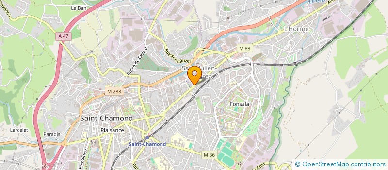 localisation de l'entreprise MADAME LUCILE BRUYAS  SAINT-CHAMOND