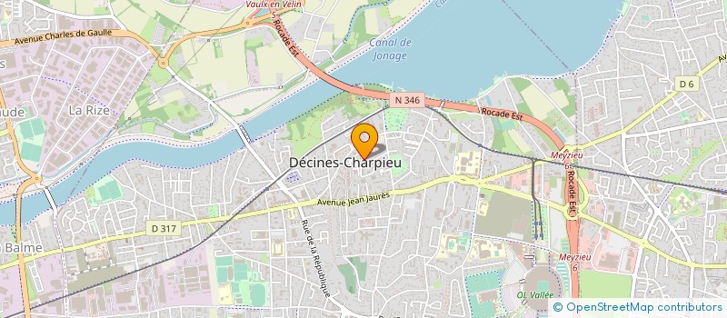 localisation de l'entreprise MADAME LUCILE CLABAUX à DECINES-CHARPIEU