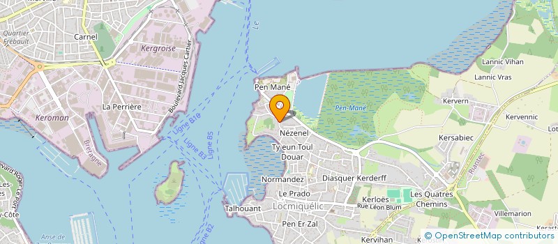 localisation de l'entreprise MADAME LUCILE GARRIGUE  LOCMIQUELIC