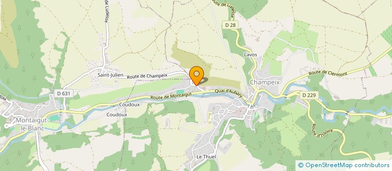 localisation de l'entreprise MADAME LUCILE GOIGOUX à MONTAIGUT-LE-BLANC