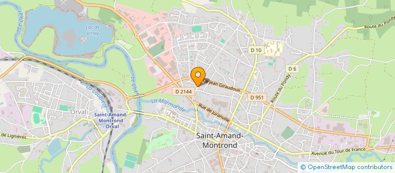 localisation de l'entreprise MADAME LUCILE GOMBAULT  SAINT-AMAND-MONTROND