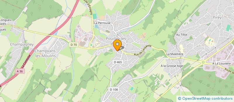 localisation de l'entreprise MADAME LUCILE GOMEZ  POUILLEY-LES-VIGNES