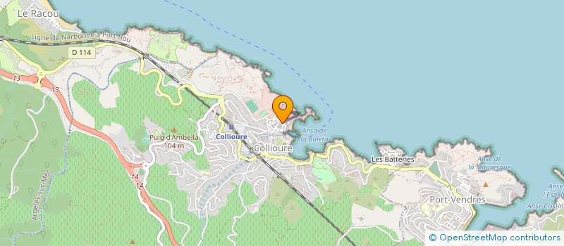 localisation de l'entreprise MADAME LUCILE GRANDMOUGIN  COLLIOURE