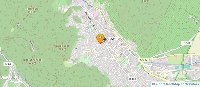 localisation de l'entreprise MADAME LUCILE JEANDEL  GUEBWILLER