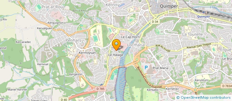 localisation de l'entreprise MADAME LUCILE MONTEIL à QUIMPER