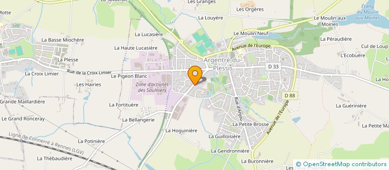 localisation de l'entreprise MADAME LUCILE MONVOISIN  ARGENTRE-DU-PLESSIS