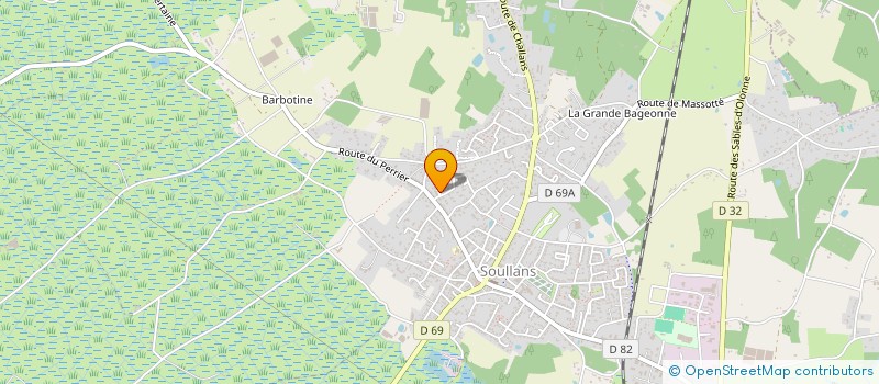 localisation de l'entreprise MADAME LUCILE ROSIER  SOULLANS