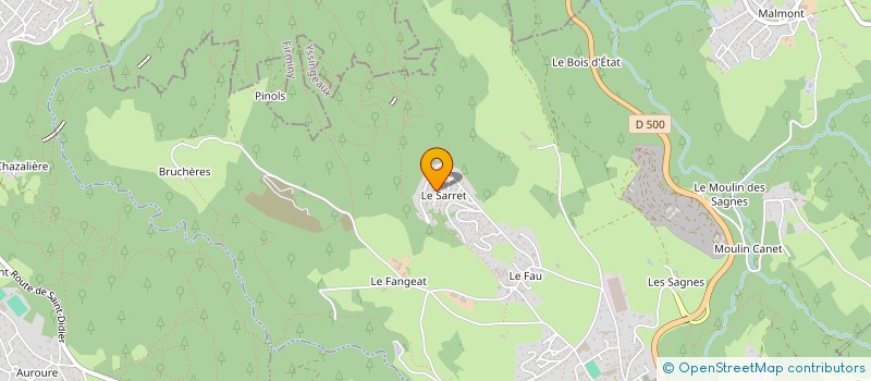 localisation de l'entreprise MADAME LUCILE TEYSSIER  SAINT-JUST-MALMONT