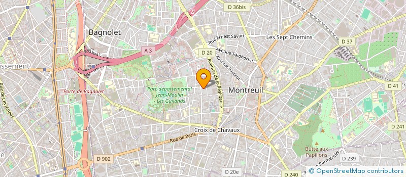 localisation de l'entreprise MADAME LUCILE THOMAS  MONTREUIL