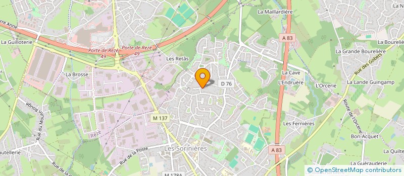 localisation de l'entreprise MADAME LUCILLE BATY à LES SORINIERES