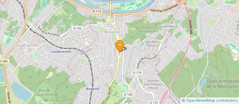 localisation de l'entreprise MADAME LUCILLE HUTIN  BOUGIVAL