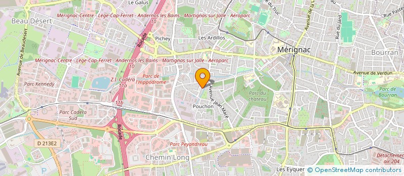 localisation de l'entreprise MADAME LUCILLE POULET  MERIGNAC