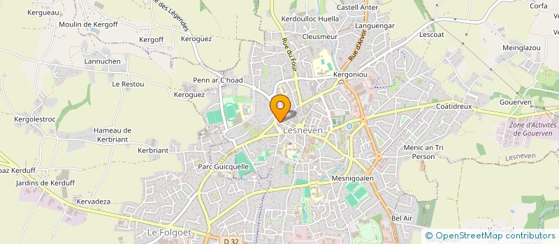 localisation de l'entreprise MADAME LUCILLE REFLOCH  LESNEVEN