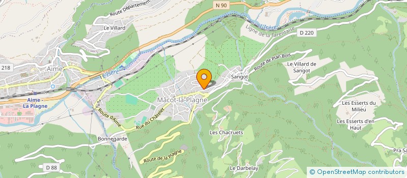 localisation de l'entreprise MADAME LUCILLE TISSIER  LA PLAGNE TARENTAISE