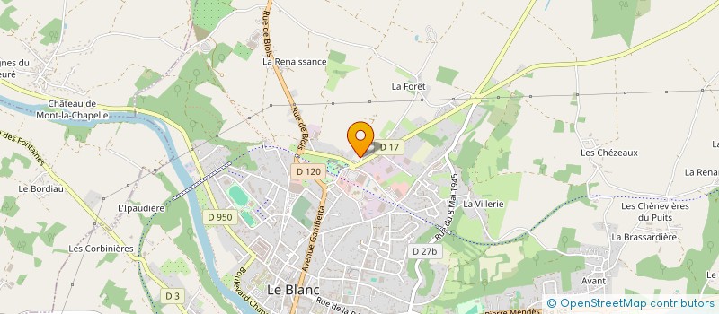 localisation de l'entreprise MADAME LUCILLE VIGNAUD à LE BLANC