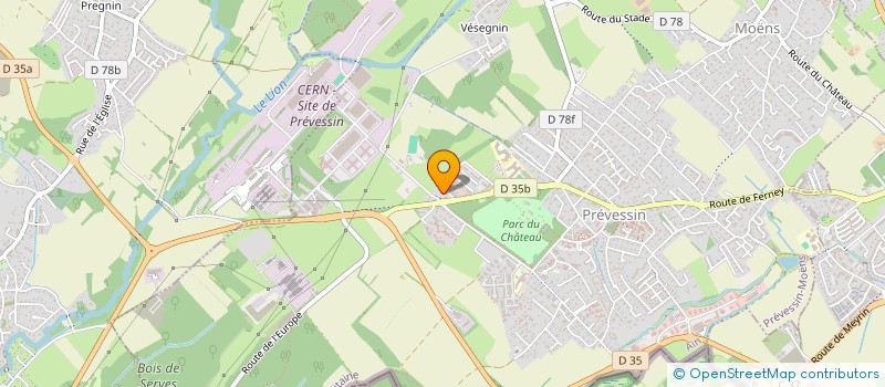 localisation de l'entreprise MADAME LUCINDA GEDGE  PREVESSIN-MOENS