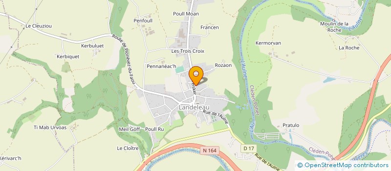 localisation de l'entreprise MADAME LUCINE JEGAT  LANDELEAU