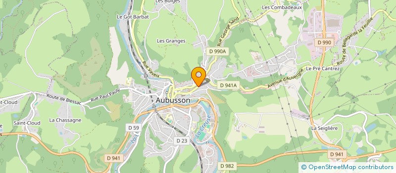 localisation de l'entreprise MADAME LUCRETIA BIRNA à AUBUSSON