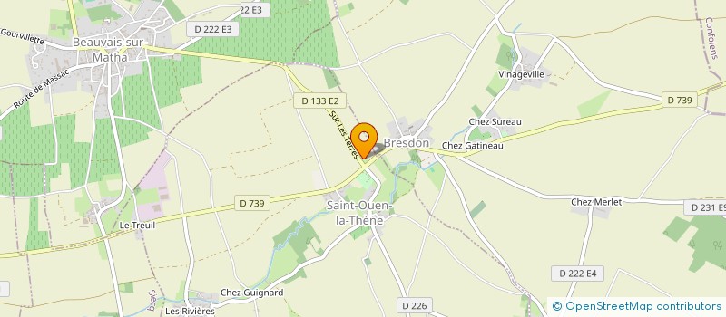 localisation de l'entreprise MADAME LUCY BRAY à ST OUEN LA THENE