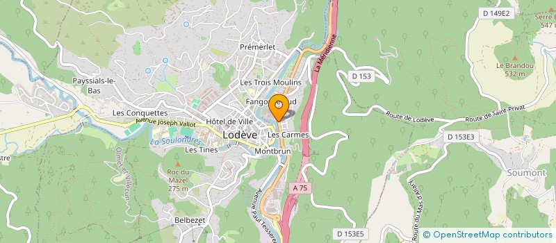 localisation de l'entreprise MADAME LUDIVINE CHRISTOPHE  LODEVE